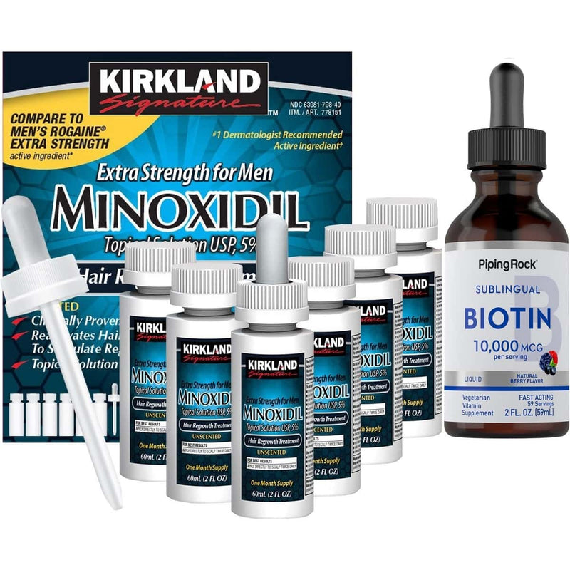 Donde Comprar Caja Kirkland Minoxidil 5% + Biotina Liquida en Colombia