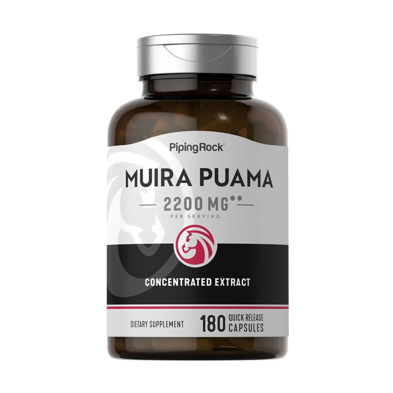Muira Puama 2200 mg 180 Capsulas Testo Ultra Piping Rock