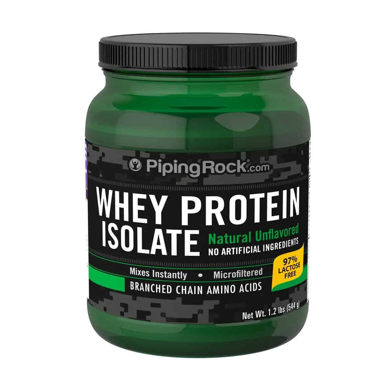 Proteina Whey Isolate Sin Sabor Polvo 1.2 Lbs Piping Rock