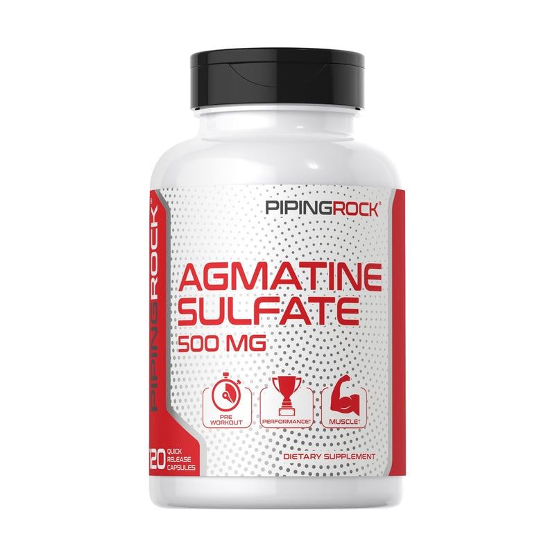 Sulfato Agmatina Agmatine Sulfate 500 Mg 120 Cap Nootropic Piping Rock