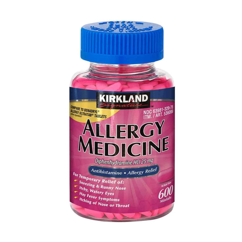 Medicina Alergia Allergy Medicine 25 Mg 600 Mini Tab Kirkland Signature