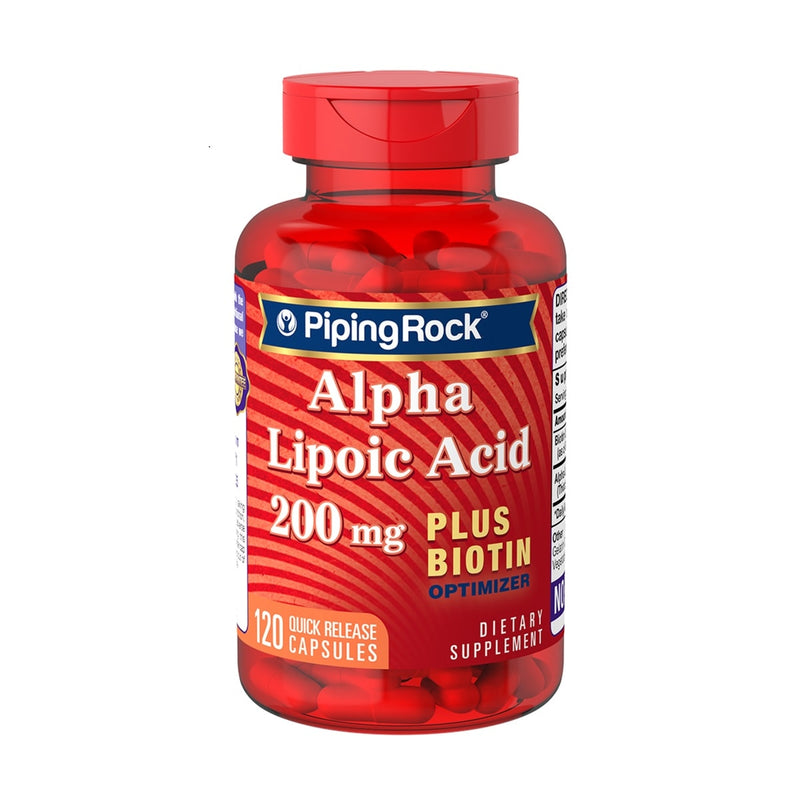 Acido Alfa Lipoico 200 Mg Alpha Lipoic Acid Biotin 120 Cap Piping Rock