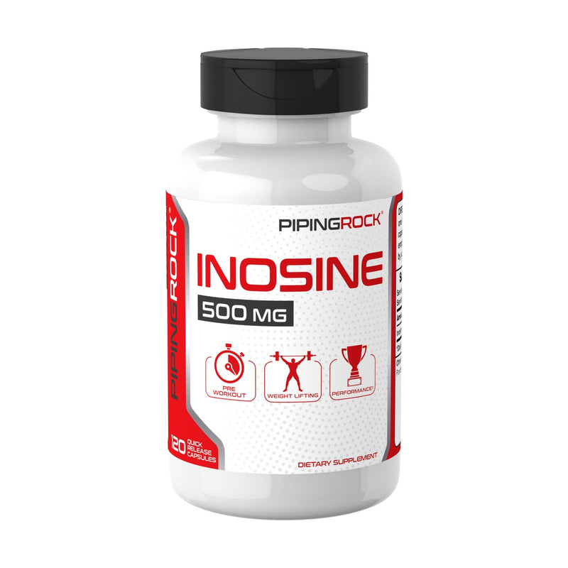 Inosina Inosine 500 Mg Refuel Series 120 Capsulas Pre-workout Piping Rock