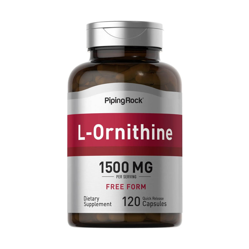 L-Ornitina 1500 Mg L-Ornithine Aminoacido 120 Capsula Piping Rock